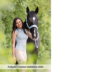Titelseite des Trendbooks der Covalliero Sports Collection Frühjahr Sommer 2024