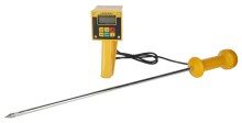 Moisture level reader for hay and straw